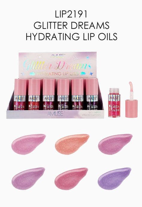 Lips- Amuse Glitter Dreams Hydrating Lip Oil LIP2191 (24pc display)