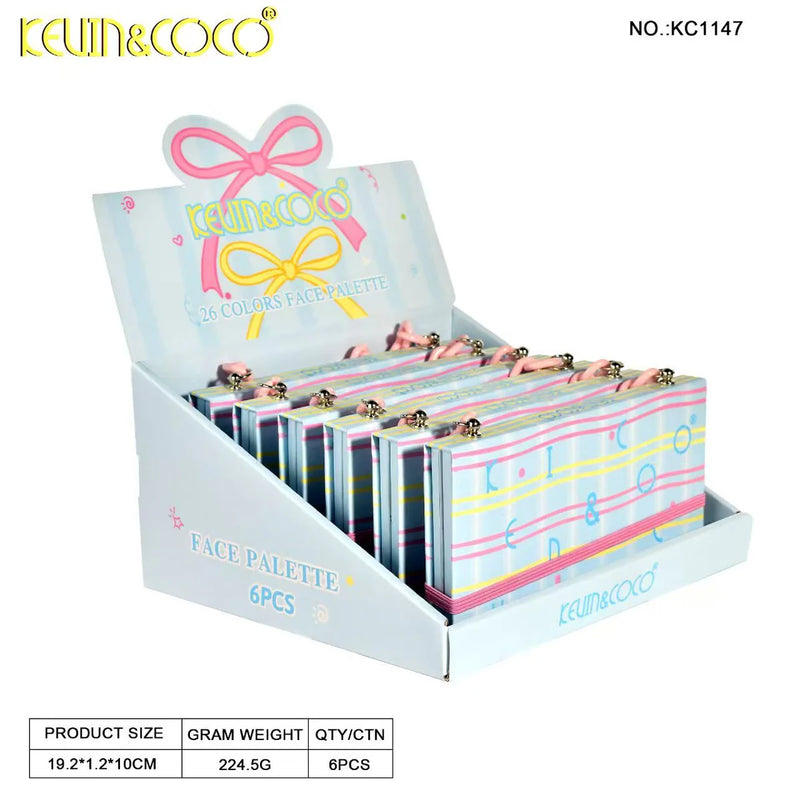 Load image into Gallery viewer, Eyes-Kevin&amp;Coco Blue 26 Color with Chain Face Palette KC1147 (6pc display)
