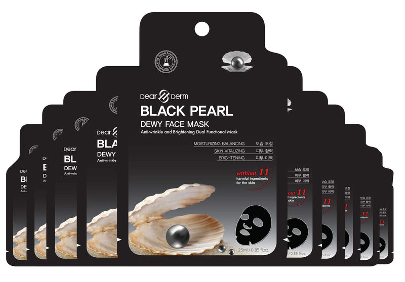 Load image into Gallery viewer, Skincare-Dear&amp;Derm Black Pearl Face Mask DDM-BPE (10pcs pack)
