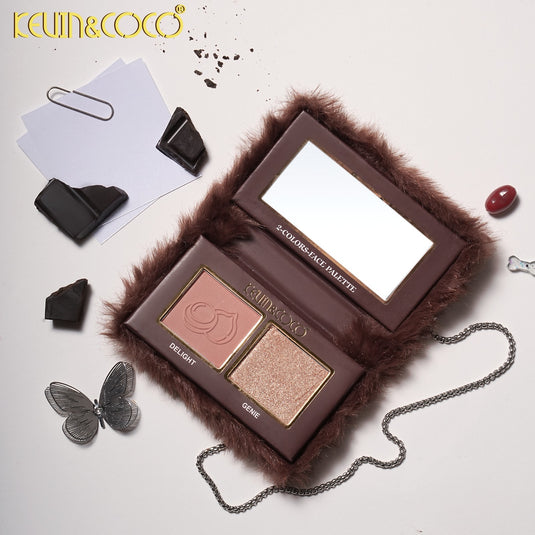 Face-Kevin&Coco Hazelnut Blush & Highlight Palette KC1625 ($2.50 each, 24pc Display)