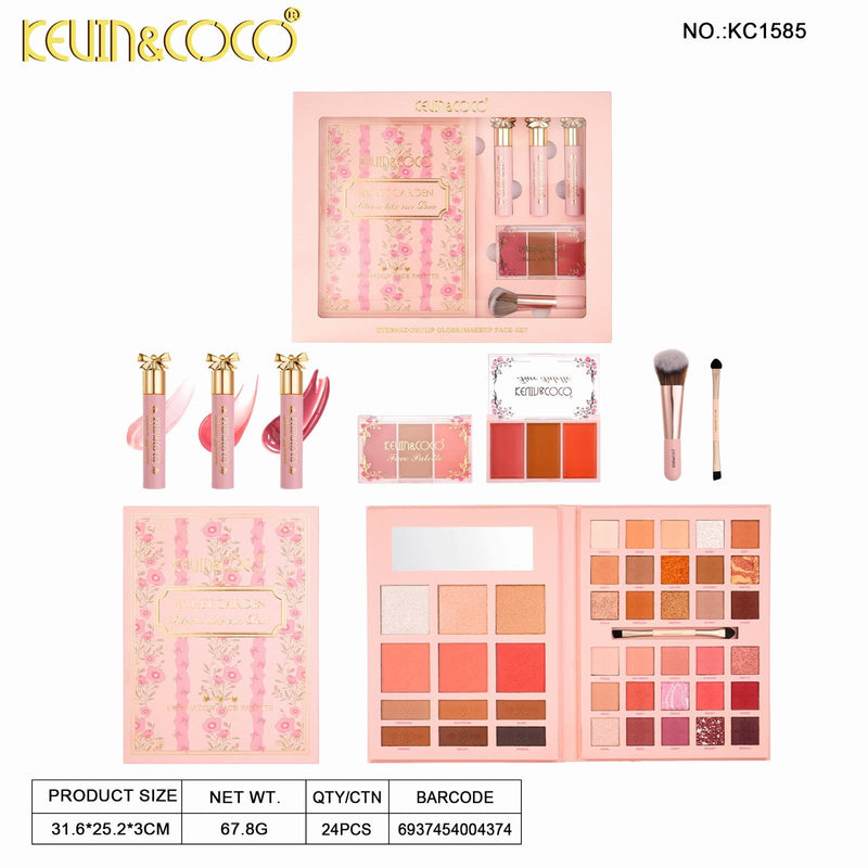 Load image into Gallery viewer, Face-Kevin&amp;Coco Bloom Like Our Love MakeUp Kit KC1585 ($12.50 each, 2pc Bundle)
