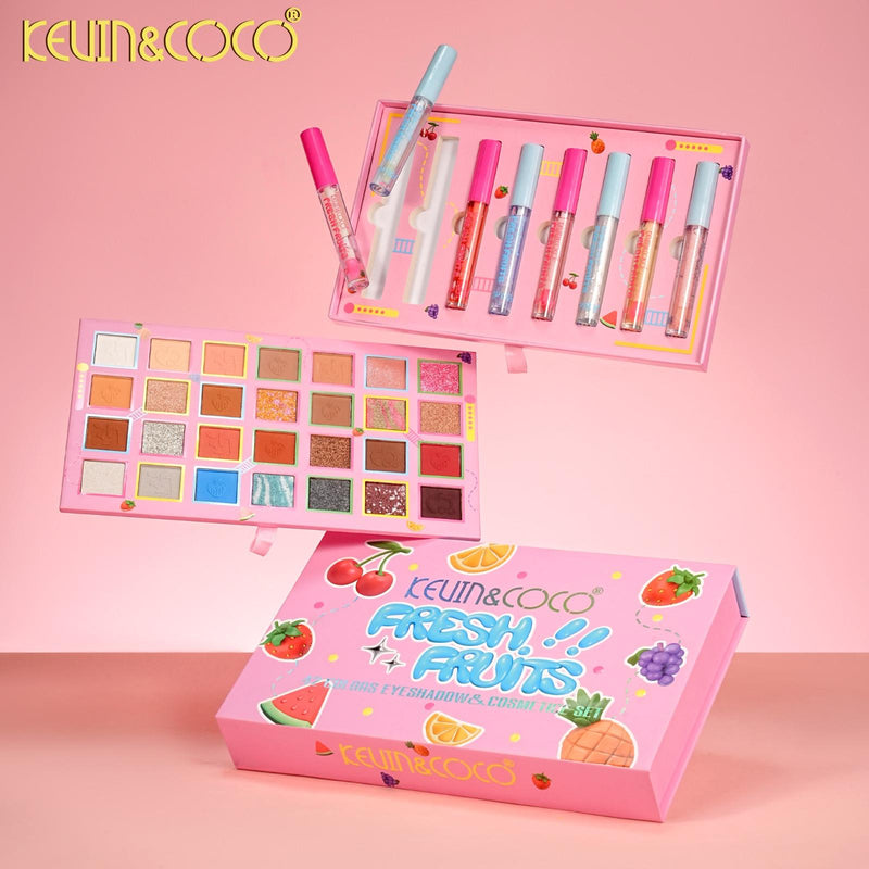 Load image into Gallery viewer, Face-Kevin&amp;Coco Fresh Fruits Cosmetic Set KC1485 ($8.75 each, 4pc bundle)
