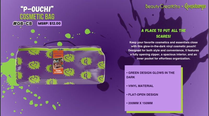 Load image into Gallery viewer, Accessories-Beauty Creations x Goosebumps P-OUCH! Cosmetic Bag #GB-CB ($6 each, 4pc bundle)
