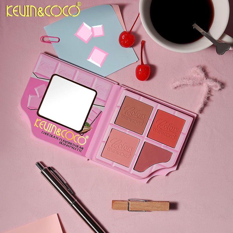 Load image into Gallery viewer, Face-Kevin&amp;Coco Pink Chocolate Bar Blush Palette KC1456 ($2.25 each, 12pc Display)
