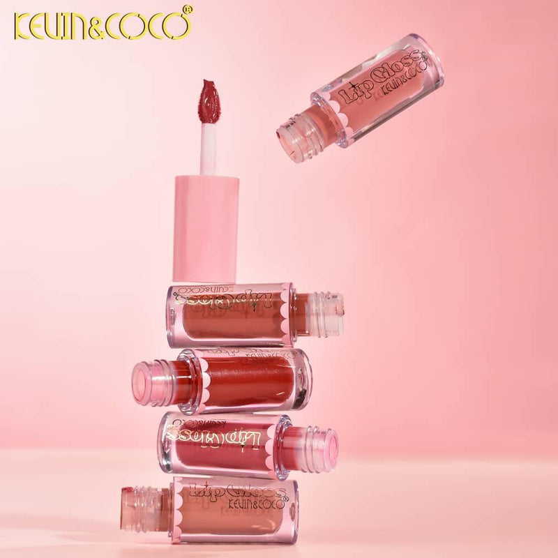 Load image into Gallery viewer, Lips-Kevin&amp;Coco 6 Colors Bow Lip Gloss KC247585 ($3 each, 6pc display)
