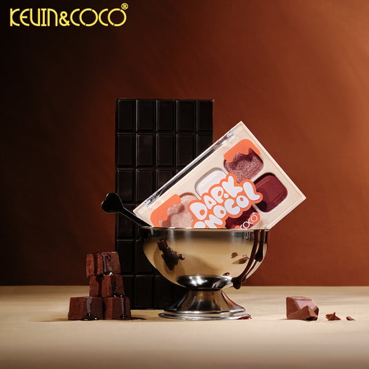 Eyes-Kevin&Coco Dark Chocol Palette & Lip Gloss Set KC1325 ($2.25 each, 6pc display)