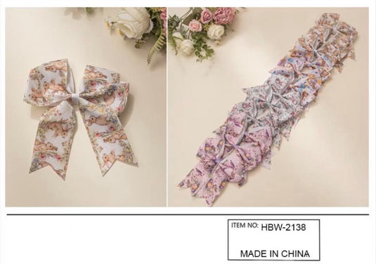 Hair-Ester Bunny Hair Bow Clip HBW-2138 (12pc strip)