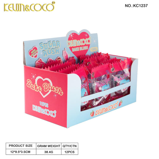 Face-Kevin&Coco Sugar Rush Heart Blush KC1237 ($1.75 each, 12pc Display)