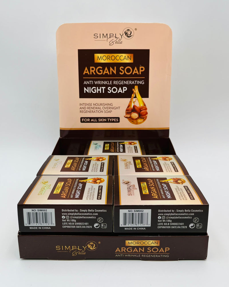 Load image into Gallery viewer, Skincare- Simply Bella Moroccan Argan Night Soap SIM002 (12pc box, $1.75 each)
