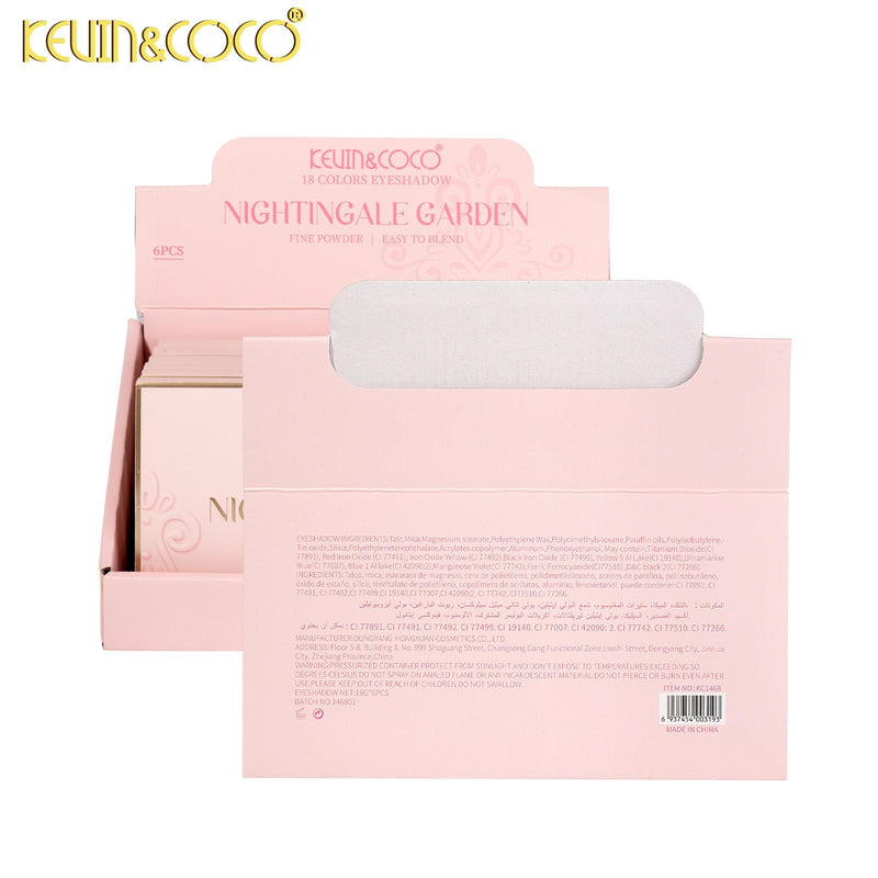 Load image into Gallery viewer, Eyes-Kevin&amp;Coco Nightingale Graden Eyeshadow Palette KC1468 ($3 each, 6pc display)
