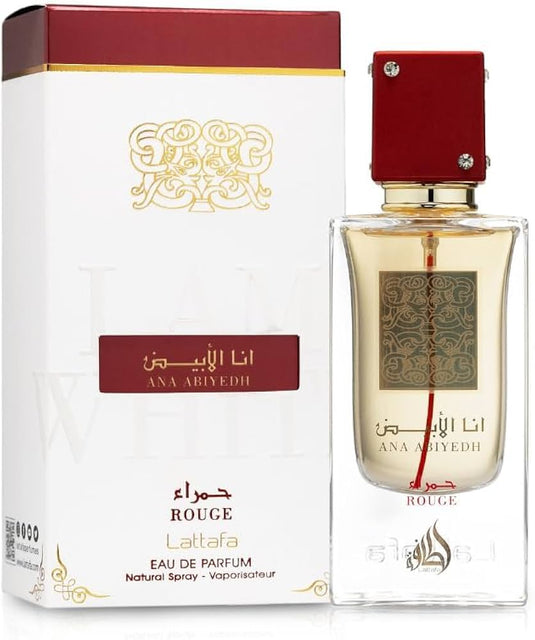 Perfumes- Ana Abiyedh Rouge by Lattafa Eau De Parfum 2oz/60ml (1pc)