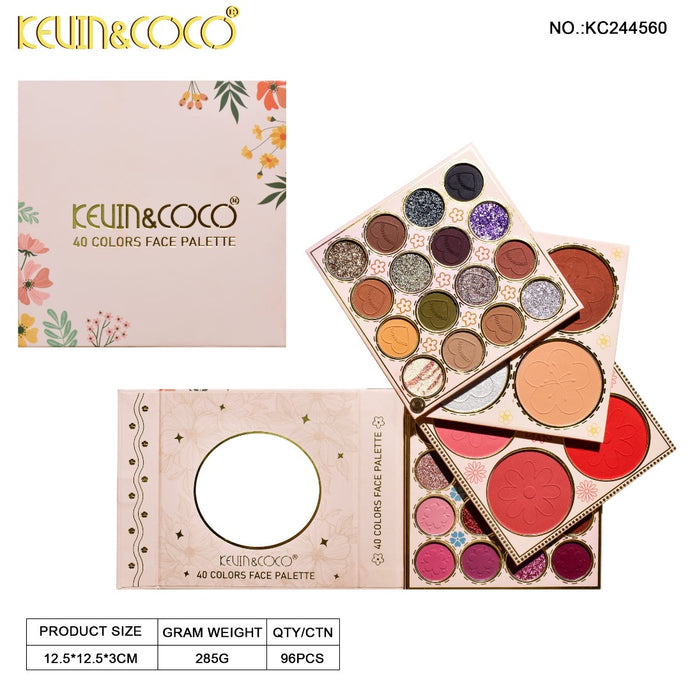 Eyes- Kevin&Coco 40 color Rotating Face Palette GOLDEN KC244560 (4pc bundle, $5.50 each)