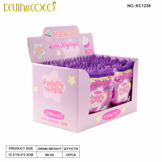 Face-Kevin&Coco Neon Fantasy Series Baked Highlight KC1238 ($2 each, 12pc display)