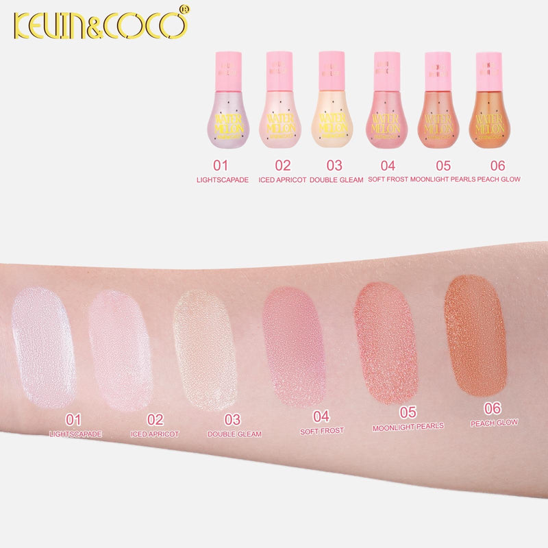 Load image into Gallery viewer, Face-Kevin&amp;Coco Watermelon Collection Liquid Highlight KC1414 ($2 each, 24pc Display)
