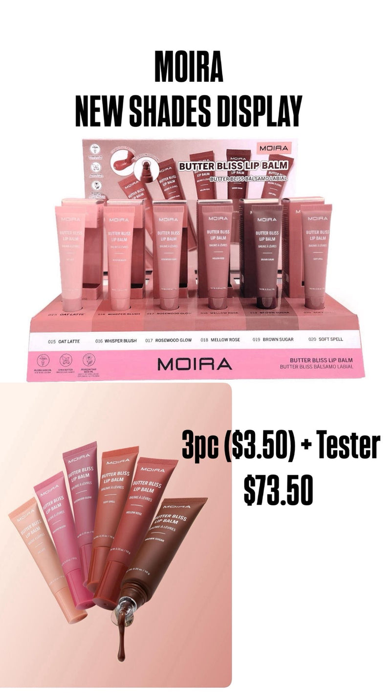 Load image into Gallery viewer, Lips-Moira Butter Bliss Lip Balm 03  ($3.50 each, 18pc display + Tester)
