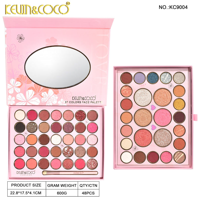 Load image into Gallery viewer, Eyes-Kevin&amp;Coco Floral 61 Colors Eyeshadow Palette KC9004 ($6 each, 4pc bundle)
