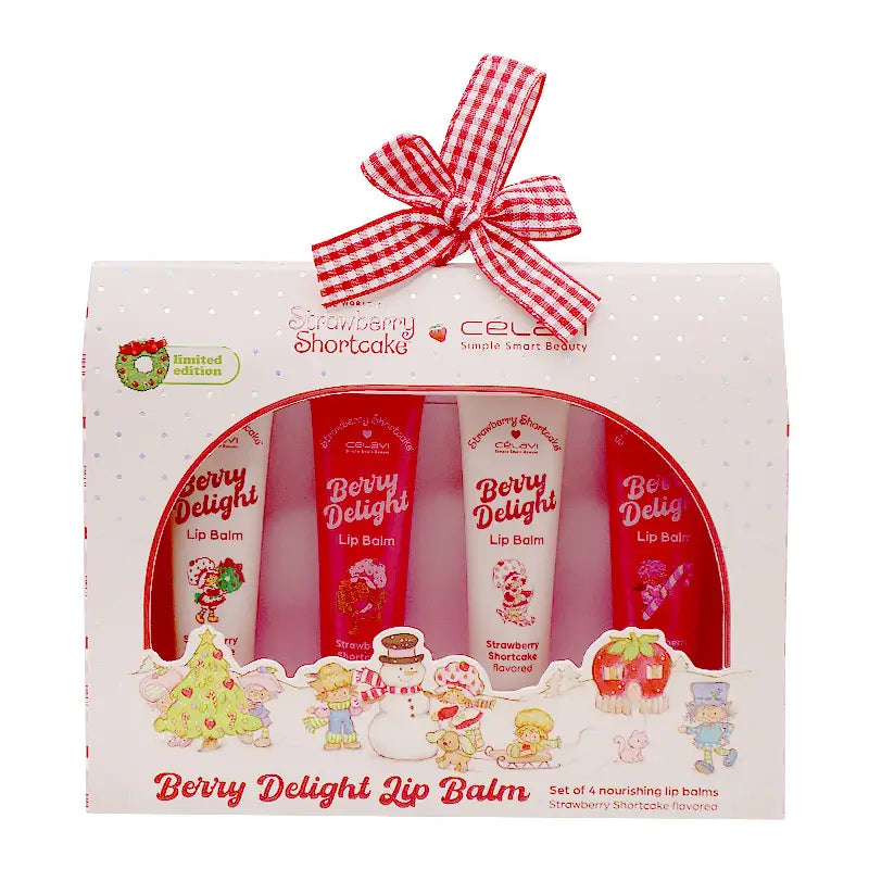 Load image into Gallery viewer, Lips-Celavi Strawberry Shortcake Berry Delight Lip Balm Set SS60139H ($4 each, 4pc bundle)
