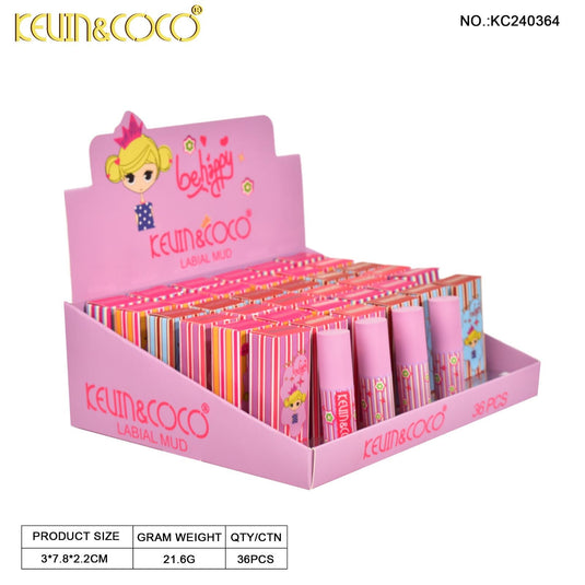 Lips-Kevin&Coco Be Happy Doll Labial Mud KC240364 ($1 each, 12pc display)