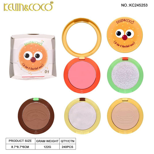 Face-Kevin&Coco Hamburger 5-IN-1 Face Set KC245253 ($2.50 each, 6pc display)
