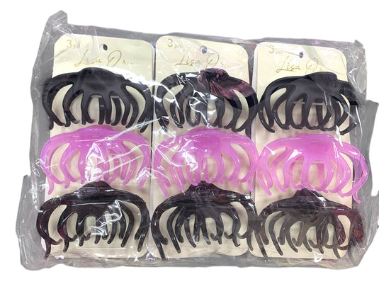 Hair-Clear Jaw Hair Clip 610146KL (12pc pack)