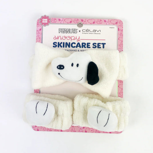 Skincare-Celavi x Peanuts White Spa Headband With Wristbands P46014 ($5 each, 4pc bundle)