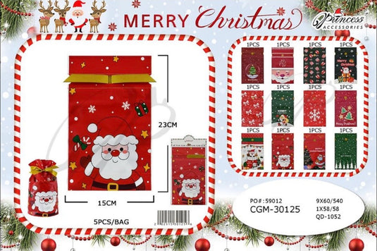 Novelties-Christmas Bags CGM-30125 (12pc pack)