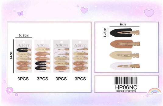 Hair-Matte Neutral Hair Pin HP06NC (12pc pack)