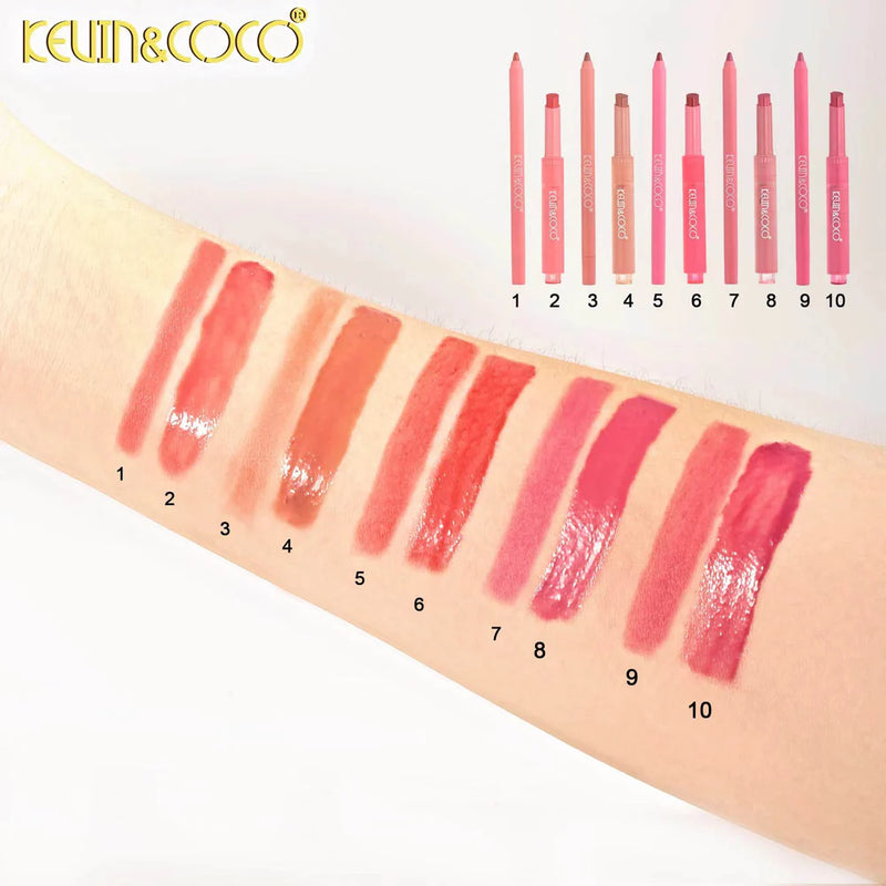 Load image into Gallery viewer, Lips-Kevin&amp;Coco Kitty Shine Lip Liner &amp; Lip Tint KC1016 ($2 each, 24pc display)
