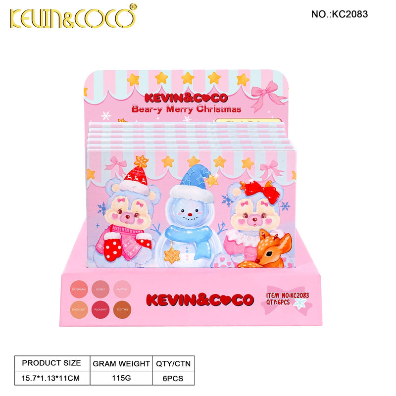 Load image into Gallery viewer, Face-Kevin&amp;Coco Bear-y-Merry Blush Palette KC2083 ($4 each, 6pc display)
