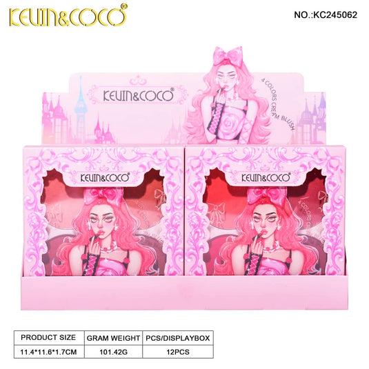 Eyes- Kevin&Coco Cream Blush Palette KC245062 (12pc display, $2.50 each)