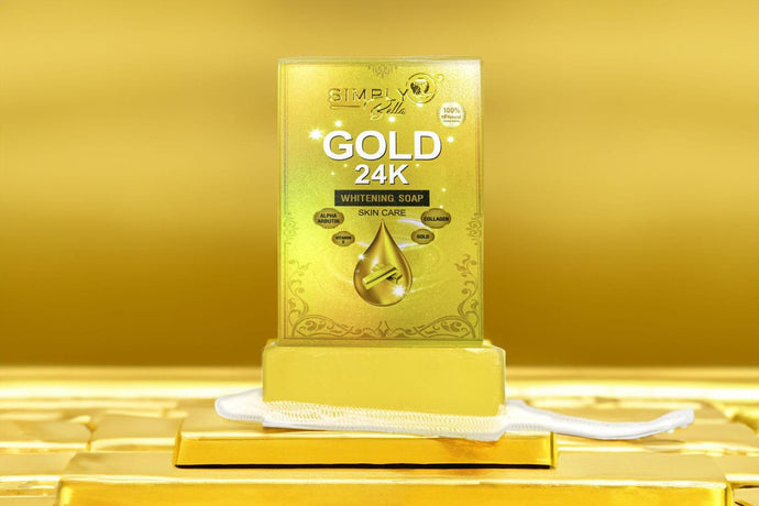 Skincare- Simply Bella Gold 24K Whitening Soap SIM006 (12pc box, $1.75 each)