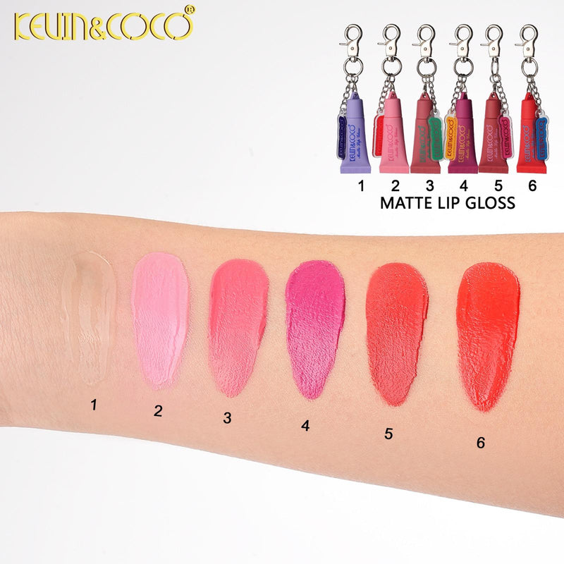 Load image into Gallery viewer, Lips-Kevin&amp;Coco Matte Lip Gloss Keychain KC1410 ($1 each, 24pc display)
