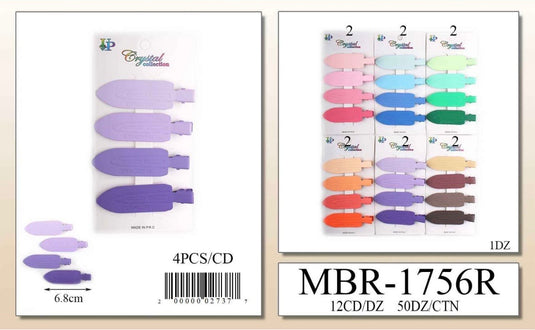 Hair-Pastel Colors Hair Pin MBR-1756 (12pc pack)