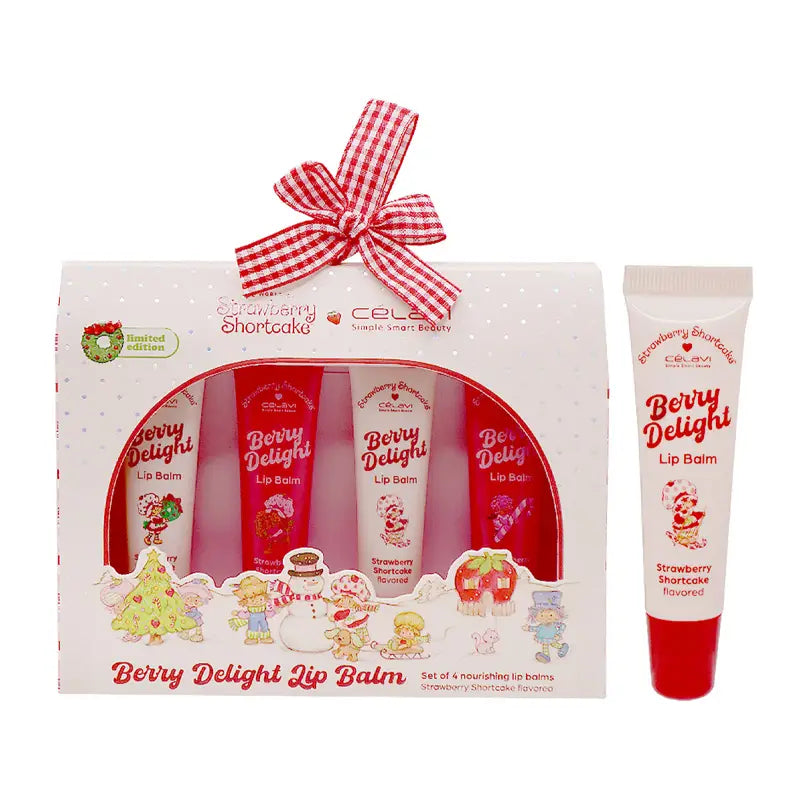 Load image into Gallery viewer, Lips-Celavi Strawberry Shortcake Berry Delight Lip Balm Set SS60139H ($4 each, 4pc bundle)

