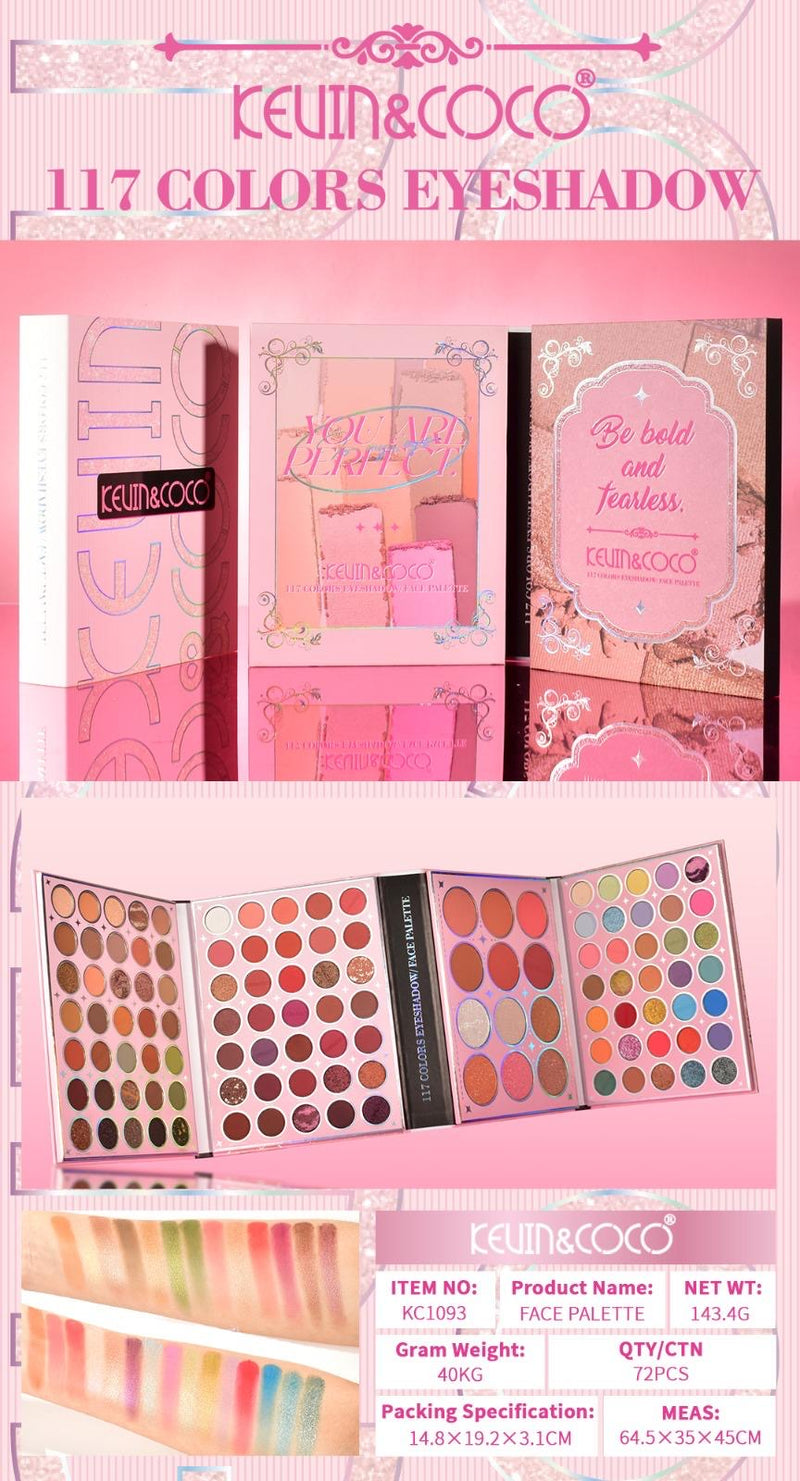 Load image into Gallery viewer, Eyes-Kevin&amp;Coco 117 Color Palette Be Bold And Fearless KC1093 ($8 each, 4pc bundle)
