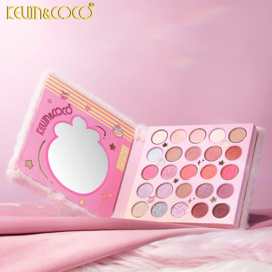 Eyes-Kevin&Coco Plush Bunny 64 Colors Eyeshadow Palette KC1299 ($9 each, 6pc bundle)