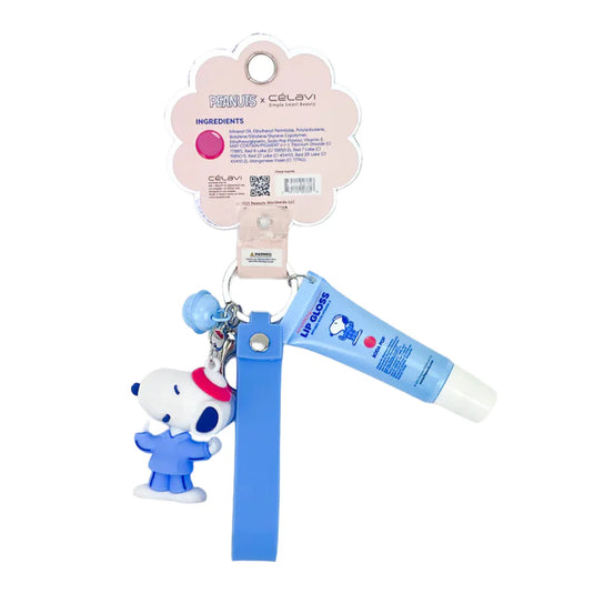 Lips-Celavi Peanuts Lip Gloss With Keychain P60194 ($3 each, 6pc bundle)