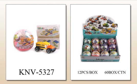 Novelties-Building Block Car Toys KNV-5327 (12pc box)