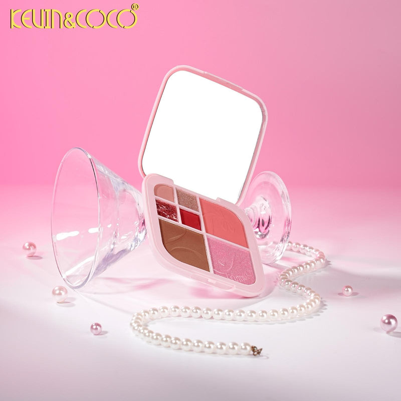 Load image into Gallery viewer, Eyes-Kevin&amp;Coco Fantastic Palette- Blush, Contour, Highlight &amp; Eyeshadow KC1205 ($2 each, 12pc Display)
