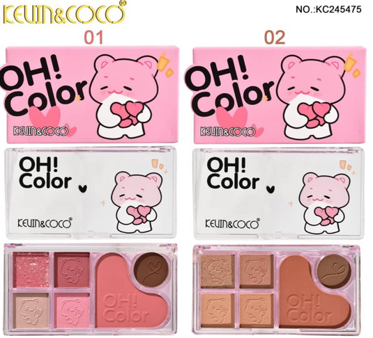 Eyes- Kevin&Coco 6 Color Face Palette OH Color KC245475 (12pc Display)