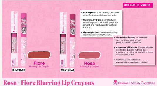 Lips-Beauty Creations x Tokidoki Fiore Blurring Lip Crayons