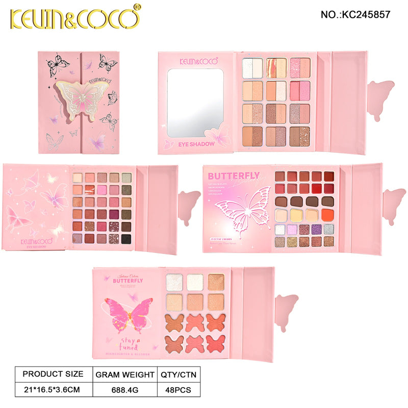 Load image into Gallery viewer, Eyes-Kevin&amp;Coco Butterfly 94-Colors Face Palette KC245857 ($12 each, 4pc bundle)
