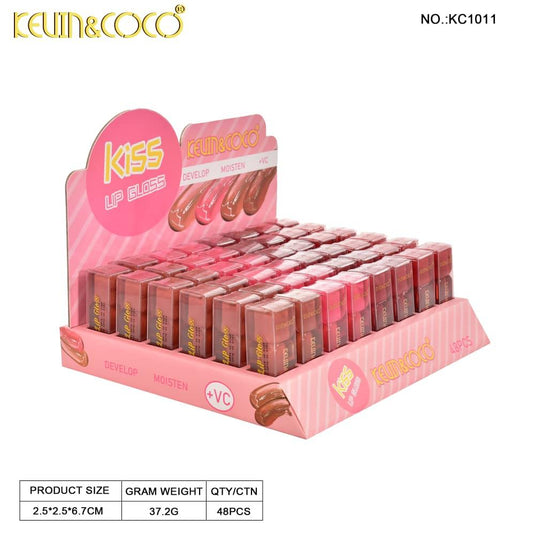 Lips-Kevin&Coco Kiss Lip Gloss KC1011 ($1.10 each, 48pc display)