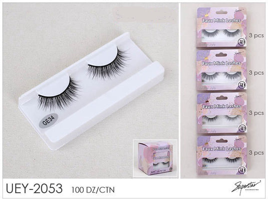 Eyes- Assorted Short Long Wispy Eyelash UEY-2053 (12pc box)