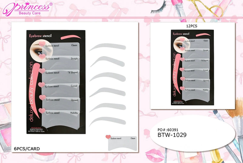Load image into Gallery viewer, Eyebrows - Eyebrow Stencil BTW-1029 (12pc pack)
