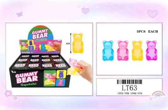 Accessories-Gummy Bear Squish Toy LT63 (12pc pack)