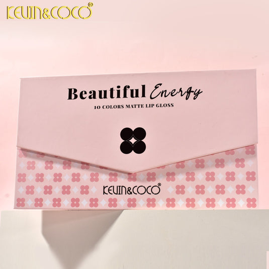 Lips-Kevin&Coco Beautiful Energy 10 Colors Matte Lip Gloss KC246427 ($5 each, 8pc display)
