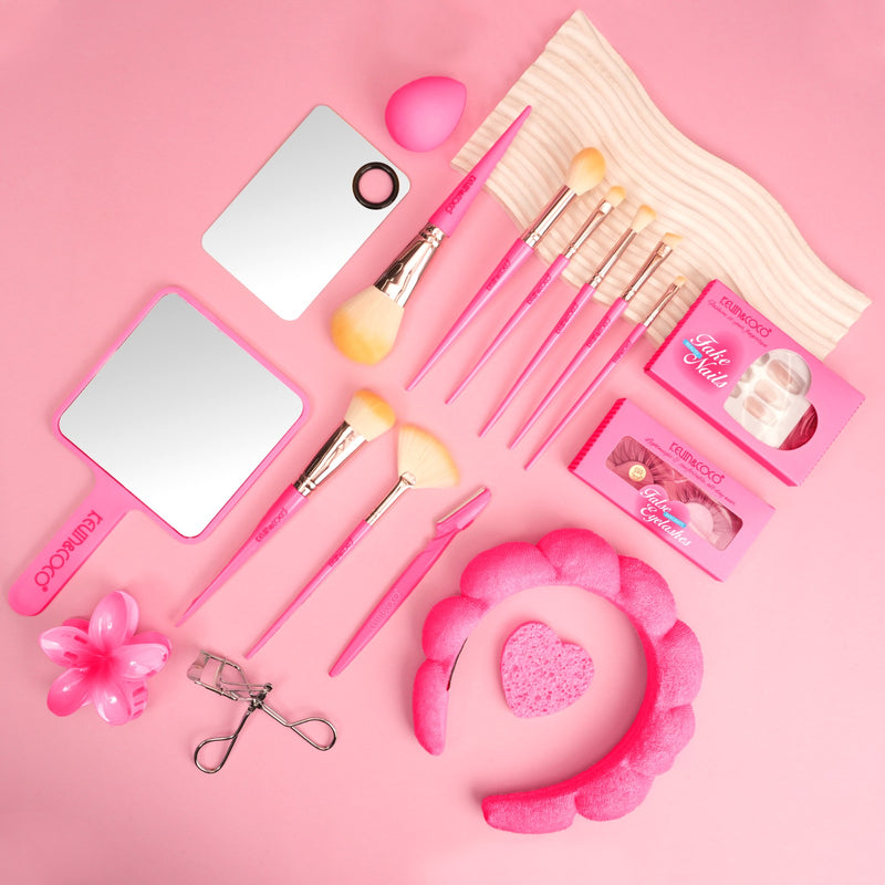 Load image into Gallery viewer, Accessories-Kevin&amp;Coco Perfect Canvas Makeup Tool Kit KC1167-HOT PINK  ($13 each, 2pc bundle)
