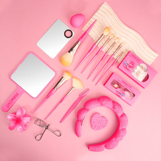 Accessories-Kevin&Coco Perfect Canvas Makeup Tool Kit KC1167-HOT PINK  ($13 each, 2pc bundle)