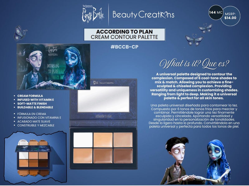 Load image into Gallery viewer, Face- Beauty Creations Corpse Bride According To Plan Cream Contour Palette BCCB-CP (4pc bundle, $7.50 each)
